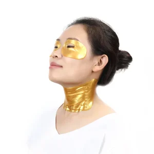 24K Gold Crystal Collagen Neck Mask Hyaluronic Acid & Vitamin C Infused Enhanced Tone Elasticity Factory Direct Liquid Form