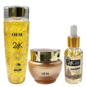 24K Gold Vitamin C Lightening Whitening Anti Aging Anti Wrinkle Body Skin Care Set