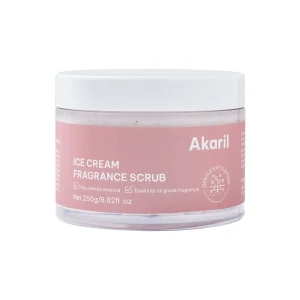 250g Custom Private Label Moisturizing Body Wash Scrub Gentle Skin Removal Vegan Skin Firming Exfoliating Ice Cream Body Scrub