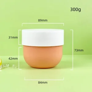 250g PP Plastic Cosmetic Cream Jar Empty Skincare Container with Lid Custom Color Face Cream Packaging