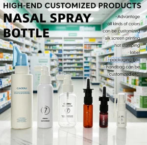 25ml 30ml Nasal Sprayer Pump Bottle Free Sample Long Rod Oral Spray with Full Lid Custom Portable Sprayer Bottle