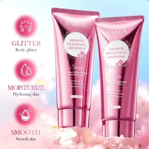 2Pcs Deep Hydrating Sakura Skin Care Set Moisturizing Cherry Blossom Body Lotion Kit for Soft Smooth Skin Glow Care Gift 100g OEM