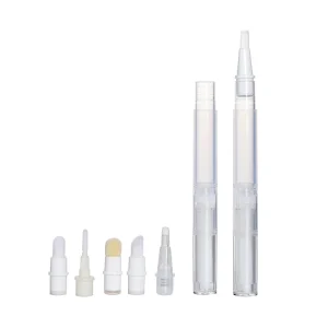 2ml 3ml 5ml Lip Gloss Tube Cuticle Oil Nail Polish Makeup Accessories Cosmetic Container Empty Twist Pen With Brush