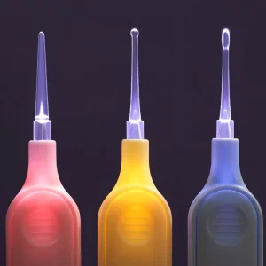 3 Piece Soft Head Ear or Nose Cleaning Tool LED Plastic Ear Picker for Baby Ear Cleaner Spoon Earpick SY523