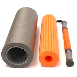 3 in 1 PE Foam Roller and Massage Stick Set High Density Deep Tissue Massage Kit for Yoga Fitness Muscle Relaxation