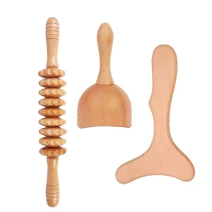 3 in 1 Wood Therapy Massage Tools Lymphatic Drainage MassagerWooden Massage Roller