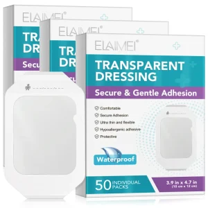 3.9inx4.7in Hypoallergenic Skin Friendly Waterproof Swimming Transparent Film Dressing Breathable Adhesive Bandages