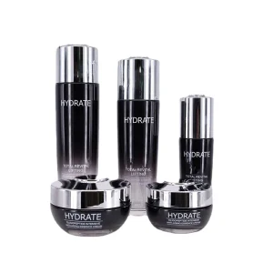30 40 100 120ML Men’s Glass Cosmetic Container Set Screen Printed Surface Handling for Skincare and Cosmetic Products Bottle Set