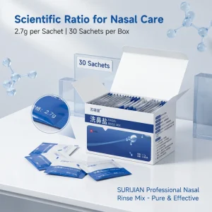 30 Packets Iodine Free Nasal Rinse Salt Physiological Saline Packets for Neti Pot Sinus Rinse Nasal Wash Salt