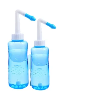 300mL Sinus Rinse Nasal Irrigation Nose Cleaner Nasal Irrigator Bottle with Two Nozzles