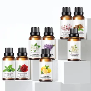 30ml Natural Organic Plant Extract Fragrance Rose Lavender Jasmine Lemon Aromatherapy Essential Oil