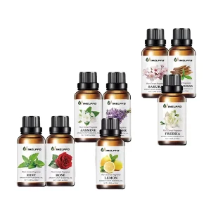 30ml Natural Organic Plant Extract Fresh Rose Lavender Jasmine Lemon Long Lasting Aromatherapy Essential Oil