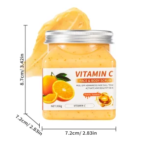 350g Natural Vitamin C Face & Body Scrub Gentle Exfoliating Brightening Whitening Dead Skin Removal Scrub