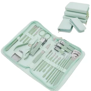 35pcs Portable Stainless Steel Manicure Set Nail Clippers Pedicure Kit Professional Grooming Tools
