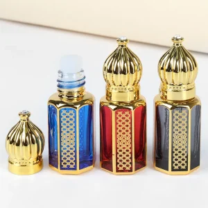 3ml 6ml 12ml Electroplated Ball Essential Oil Bottles Colored Glass Perfume Bottles Portioned