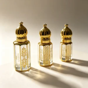 3ml 6ml 12ml Octagonal Small Mini Golden Portable Roller Empty Filling Perfume Oil Attar Arabian Stick Glass Bottles