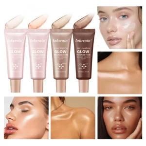 4 Colors Rose Gold Body Shimmer Bronze Liquid Highlighter Body Glow Oil Private Label