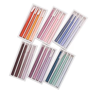 4 Sets of Scented Candles Wedding Soy Wax Gradient Birthday Home Old-fashioned Long Strip Wax