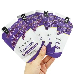 4 Steps Pedicure Spa Products Kit with Soothing Soak Exfoliating Body Sugar Scrub and Foot Mask Moisturizing Skin Care