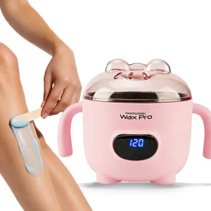 400ML Pink Bear Ear Wax Warmer Cute Design Non Stick Digital Display Hair Removal Machine for Market Sale Salon SPA Beauty