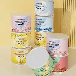 400g Hair Removal Canned Soft Wax Gentle Formula Lemon Honey Depilatory Soft Wax for Women and Men