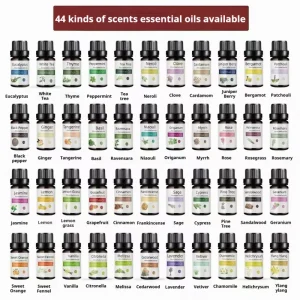 44 Flavors 100% Pure Organic Oil-soluble Single Fragrance Oil Aroma Essential Oils for Candle Perfume Making Body Care SPA