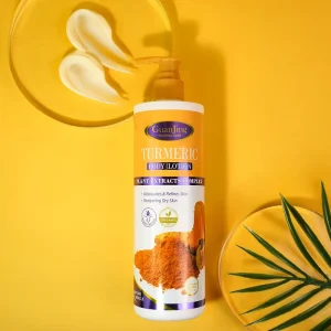 480g Turmeric Body Lotion for Dark Skin Hyaluronic Acid Shea Butter Luxury for Black Skin Female Lightning Body Lotion Bulk