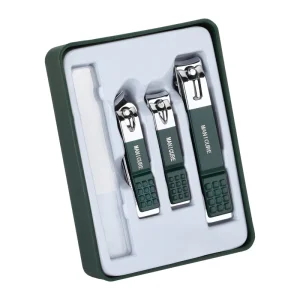4PCS Nail Clippers Set Stainless Steel Fingernail Toenail Cutter Splash-proof Nail Scissor Manicure Tools Nail Art Accessories