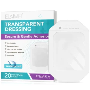 5.9inx7.87in Hypoallergenic Adhesive Waterproof Breathable Bandages Wound Care Transparent Film Dressing