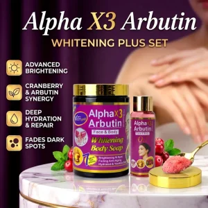 550g Face Body Skin Whitening Body Soap Fine Lines Care Brightening Nourishing Almond Arbutin 2pcs Set Essence Oil Bath Salt