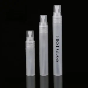 5ml 8ml 10ml Plastic Frost Perfume Bottles with Screw Cap Empty Refillable Spray Bottle Cosmetic Packaging Perfume Sample