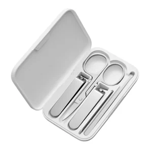5pcs Stainless Steel Nail Clippers Set Trimmer Pedicure Care Clippers Earpick Nail File Professional Beauty Tools