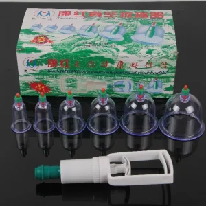 6 Cups Medical Chinese Body Cupping Massage Healthy Kit in Tools