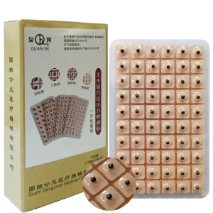 600PCS Natural Chinese Herbs Vaccaria Ear Seeds Auriculotherapy Silicone Ear Massage Model Ear Seeds Acupuncture Kit