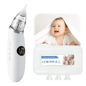 60kPa High Power Nasal Aspirator Electric Rechargeable Baby Nose Cleaner 700mAh Battery 3 Levels Suction OEM ODM Factory