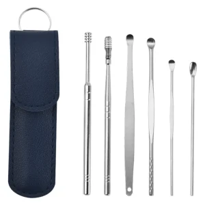 6pcs Ear Pick Cleaning Ear Cleaner Wax Removal Tool Earpick Sticks Earwax Remover Curette Ear Cleanser Spoon Ear Care Earpick