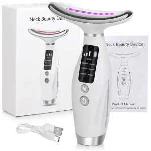 7 Colors Home Anti aging Face and Neck Lifting Massager Face Massager Skin Care Wrinkle Remover Beauty Tools Neck Lifting Device