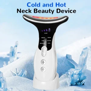 7 in 1 Multifunctional Facial Massager Cold Hot Therapy Neck Beauty Device Electric Face Lift Device Portable Facial Massager
