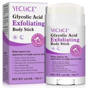 75g Glycolic Acid Exfoliating Body Scrub Balm Stick Deep Cleaning Moisturizing Soothing Nourishing for All Skin Type