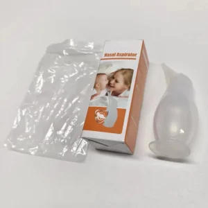 75ml Food Grade Silicone BPA Free Manual Penguin Baby Nasal Aspirator Eco-Friendly Transparent Nose Sucker Cleaner