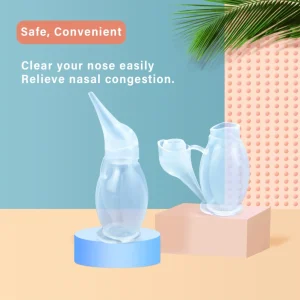 75ml Silicone BPA Free Manual Penguin Baby Nasal Aspirator Nose Sucker Cleaner Infant Transparent