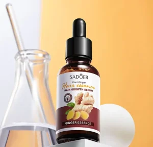 7Days Ginger Hair Growth Serum Pure Ginger Root Oil Stimulate Hair Regrowth Reduce Thinning Scalp Care Oil for Adults with Label