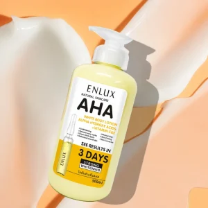AHA Fruit Acid Body Lotion VC VE Two Piece Set 500ml Hydrating Moisturizing Body Cream Skin Care Set OEM Private Label ODMbright