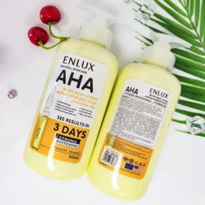 AHA VC Vitamin E Body Lotion Two Piece Set 500ml Moisturizing Brightening Body Cream Skincare Set OEM ODM Supplier
