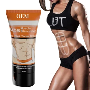 ALIVER Men’s Slimming Cream with Mineral Burning Enhance Skin Six Pack Toner Abs Muscle Stimulator OBM