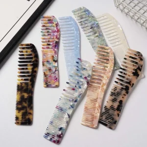ARCHER Custom Logo Tortoise Shell Double Side Cellulose Acetate Sheet Hairdressing Dual Use Comb