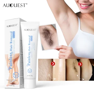 AUQUEST Organic Wholebody Use Face Hand Body Hair Removal Cream Permanent