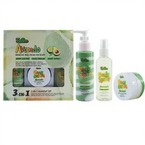 AVOCADO 3 in 1 Facial Care Set Alcohol Free Nourishing & Softening Moisturizing Body Lotion Face Cream & Body Spray