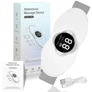 Abdominal Massage Instrument ABS Material 2in1 Portable Lightweight USB Rechargeable Home Body Care Tool