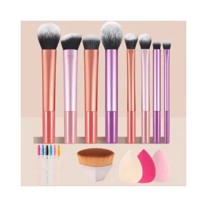 Abs Makeup Brush Set with Cosmetics Bag Professional Makeup Brushes Foundation PU Bag